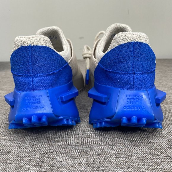 Adidas Pharrell William Human Race NMD S1 MAHBS Men 6.5 HP2641 Oatmeal Blue NWOT - Picture 4 of 12